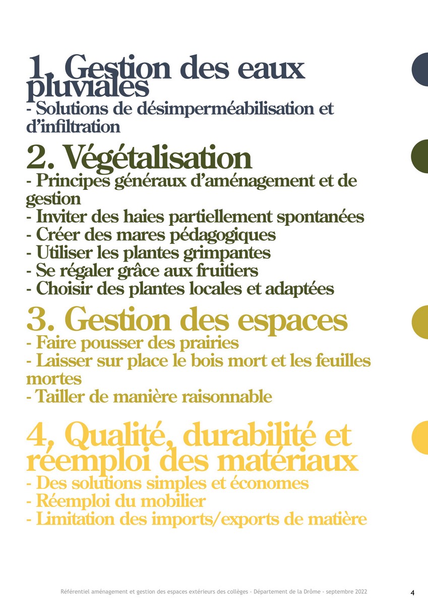 Un référentiel pour la végétalisation des cours de collèges de la Drôme